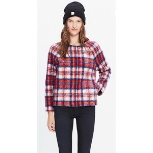 Madewell Brushed Plaid Long Sleeve Pullover